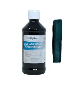 Handy Art Washable Liquid Watercolor Black 8 oz Bottle DyeBased Color Easy to Dilute with Water Ready to Use Concentrated Paint Certified Safe AP NonToxic Made in USA