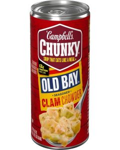Campbell's Chunky Soup, Old Bay Seasoned Clam Chowder, 18 Oz Can