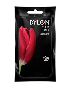 Dylon Hand Dye Fabric Dye Sachet for Clothes Soft Furnishings 50g Tulip Red