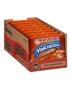 Maruchan Yakisoba Spicy Chicken Flavor StirFried Japanese Instant Ramen Noodles High Protein Microwavable Meal 411 Oz 8 Pack