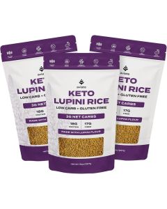 Aviate Keto Lupini Rice - Low Carb, Gluten-Free, High Protein Vegan Rice Alternative (8oz)