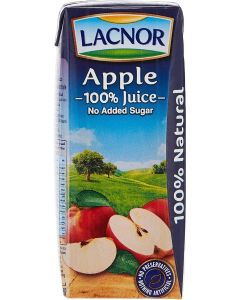 Lacnor Essentials 100% Apple Juice - 180 ML Pack of 8