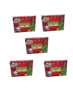 LIGHTER HOUSE Cutest Christmas Theme 12 Cavity Chocolate Box for gifting purpose Pack of 05 Boxes