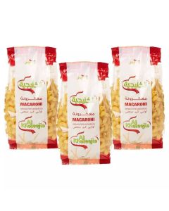 Al Khaleej Macaroni Spring Pipe Medium Pasta- 3X400gms