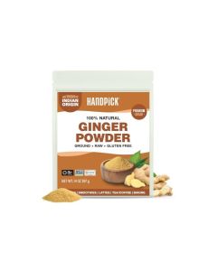HANDPICK Ginger Powder 14oz397g No Additives No Preservatives No Fillers Ginger Root Powder from India Raw Gluten Free Non GMO Perfect for Cooking Baking Resealable Zip Lock Pouch