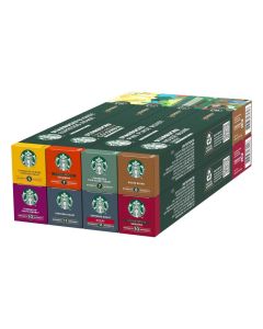 Starbucks Variety Pack 8 Flavors by Nespresso Coffee Pods (Pack of 8, Total 80 Capsules)