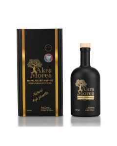 Akra Morea Premium Early Harvest Greek Extra Virgin Olive Oil (500ml) / High Polyphenol EVOO 617 mg/kg (1136 BO) As Tyrosol / Cold Pressed, Hand Picked, High Phenolic Greek Olive Oil
