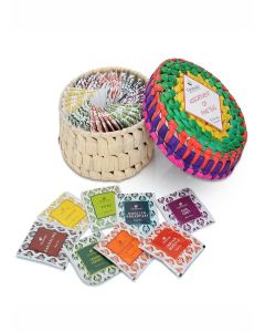Octavius Assortment of Fine Teas- 50 Black & Green Teabags in Handwoven Cane Box / Tea Gift Sets