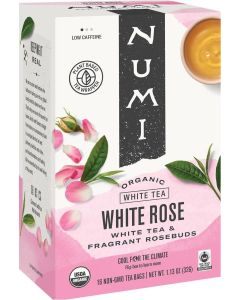 Organic Tea White Rose, 16 Count Box of Tea Bags, White Tea