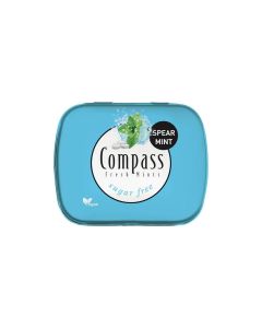 Compass Fresh Mints Sugar Free Spear Mint Flavored Candy- 14gms
