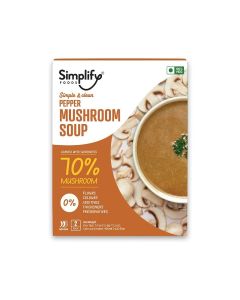 Simplify Foods Pepper Mushroom Instant Soup, Pack of 2 Single-Serve Sachets, 125ml Each
