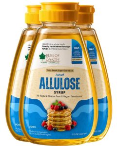 Bliss of Earth Allulose Syrup 450g (Pack of 3) / Natural Sugar & Maple Syrup Substitute / Keto Friendly Low-Calorie Liquid Sweetener for Coffee, Tea, Baking & Pancakes / Zero Sugar Natural Sweetener