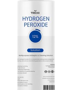 TRIOXI Hydrogen Peroxide 12% Solution – Industrial Strength Disinfectant & Stain Remover (1 Ltr)