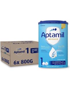 Aptamil Advance 1 Infant Formula Milk From 0-6 Months, Easy To Use Pack 800grams Pack of 6