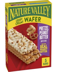 Nature Valley Creamy Wafer Bars, Pretzel Peanut Butter, 5 ct, 6.5 oz