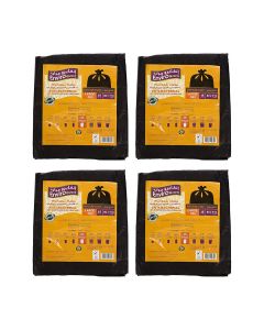 Enviro Guard Black Garbage Bags Large 55 Gallons (80 x 110 cm) – Heavy Duty Flat Type Trash Bags, Leak Resistant Bin Liners – 15 Bags per Pack, Pack of 4 (60 Bags Total)