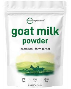 Goat Milk Powder, 2 Lb / Grass Fed Source, Australian Farm Derived, Unadulterated Formula, Easily Digested / Rich in Protein, Calcium, & Probiotics / Non-GMO, Gluten Free, Pet Friendly
