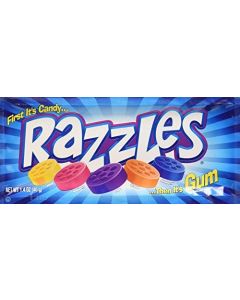 Original Razzles CandyGum Box of 24 14Ounce Bags