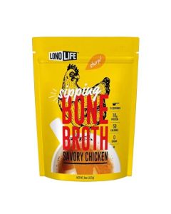 LonoLife Chicken Bone Broth Powder Mix 10g Protein CollagenRich Keto Paleo Friendly Natural Ingredients 8oz Bulk Container 15 Servings