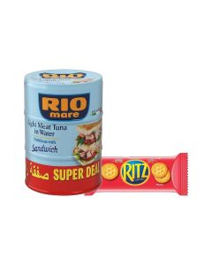 Light Meat Tuna In Water 160grams Pack of 3 & Salted Crackers 39.6grams Bundle