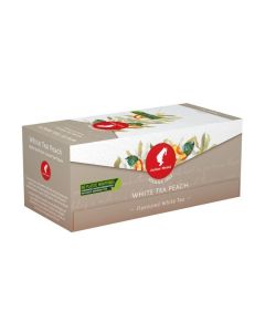 Julius Meinl White Tea Peach Tea, Single-use Bio-degradable Bags, 25 pieces in 1 Box