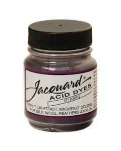 Jacquard Acid Dye for Wool Silk and Other Protein Fibers 12 Ounce Jar Concentrated Powder Purple 613