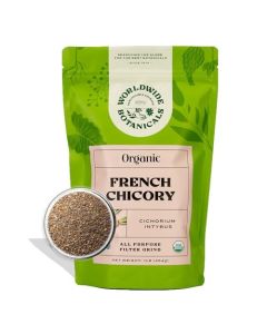 Worldwide Botanicals Organic French Chicory Root 1 Pound Brew Like Coffee Blend Roasted Chicory Root With Coffee Acid Free Caffeine Free Kosher