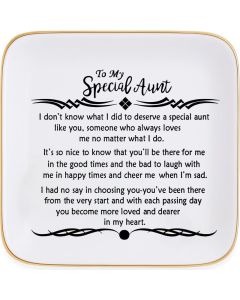 PUDDING CABIN Aunt Birthday Gifts from Niece My Special Aunt you become more loved and dearer in my heart Auntie Wedding Mothers Day Christmas Gifts for Aunts