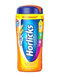 Horlicks Classic Malt Regular Jar, 500 grams