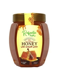 Rafaella Natural Honey Hexa Jar, 1kg / Premium Quality / 100% Pure Honey / No Added Sugar or Preservatives