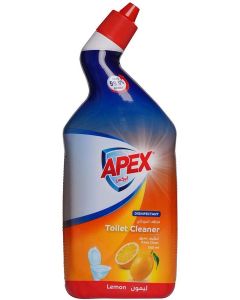 Apex Toilet Cleaner Lemon 500ml Disinfectant Deep Clean Toilet Bowl Cleaner Removes Tough Stains Fresh Citrus Fragrance 500 ML
