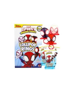 Spidey and His Amazing Friends Birthday Party Favor Individually Wrapped Lollipop Rings GhostSpider and Miles Morales Decorated Suckers Box of 18