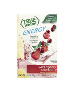 True Citrus, True Lemon®, Energy, Wild Cherry Cranberry, 6 Packets, 0.095 oz (2.7 g) Each