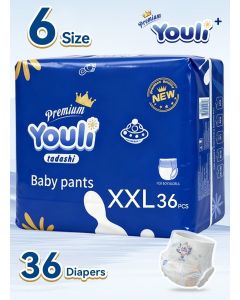 Baby Diapers,Pants Diapers Size 6，15+ Kg, 360° Leak-Free Fit For Up To 100% Leakage Protection, Ultimate Comfort 36 Diapers