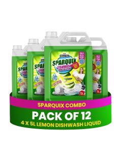 20 L Green Apple Dish Washing Liquid - 4 Packs of 5L - Kitchen Dish Wash Gel - Tough on Oily & Grease - Gentle on Hands
