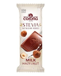 Corona sugar free milk hazelnut chocolate with Stevia - 44 gm