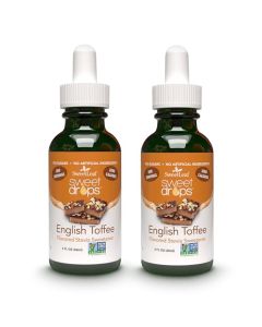 SweetLeaf Sweet Drops Flavored Stevia Liquid Sweetener Organic Stevia Extract Zero Calories Gluten Free Keto Friendly Non GMO Natural Flavor English Toffee 2 Fl Oz Pack of 2