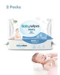 Baby Wet Wipes, 99.9% Water Based Unscented Baby Wipes, Ultra-Mild Cleansing Baby Refresh Wipes for Sensitive Skin, 120 Count (2 Packs)