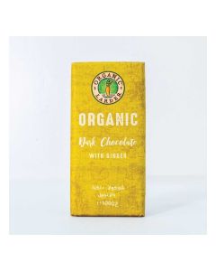 ORGANIC CHOCOLATE DARK WITH GINGER (100G)