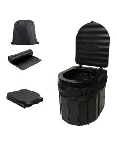 Portable Camping Toilet, Portable Folding Toilet with Lid, Waterproof Potty Car Toilet Adult Portable Potty, Camping Travel Toilet Hiking Boat Trip Beach