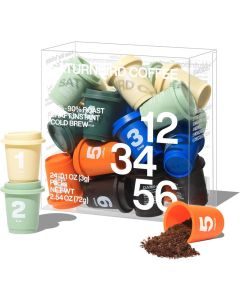 SATURNBIRD Instant Cold Brew Coffee Variety Pack - 24 Single Serves with 6 Roast Levels, 100% Arabica, DIAMONDUST Technology