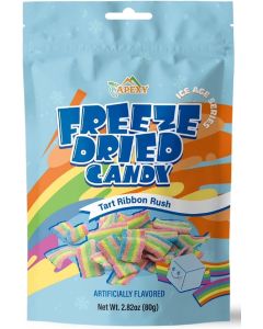 APEXY Freeze-Dried Tart Ribbon Rush Sour Belts - Colorful Crunchy Candy Treats for Kids and Adults