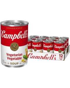 Campbells Condensed Vegetarian Vegetable Soup 105 oz Can 12 Pack