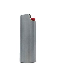 Lucklybestseller Metal Lighter Pouches Case Cover Holder Sleeve for BIC Full Size Lighter J6 Matte Basic Color DIY Gift Silver