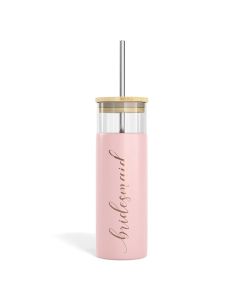 Bride to Be Iced Coffee Tumbler with Bamboo Lids and Straws 20 oz Mason Jar Cups Iced Coffee Cup Bridesmaid Proposal Gifts Bridal Shower Bachelorette Party Supplies Bride Tribe Bridesmaid
