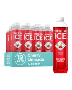 Sparkling Ice Cherry Limeade Sparkling Water Zero Sugar Flavored Water with Vitamins and Antioxidants Low Calorie Beverage 17 fl oz Bottles Pack of 12