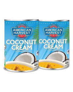 American Harvest Coconut Cream 400ml Pack of 2 / Unsweetened