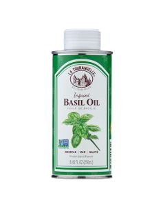 La Tourangelle Basil Oil ExpellerPressed HighOleic Oil Great for Salads Finishing Oil Spread Sauce Dips 845 fl oz
