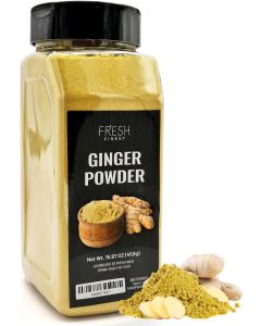 Fresh Finest Ginger Powder - 15.97oz (453G) - Pure Ground Ginger Root for Culinary & Health Benefits