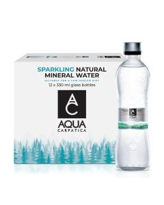 Aqua Carpatica Sparkling Mineral Water 330ml Pack / Naturally Carbonated / Premium Imported Water